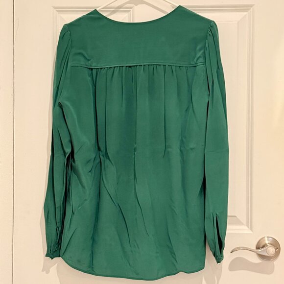 BOSS Bindie Silk Popover Top - size 6 - Neplica (dark green) - Picture 5 of 5